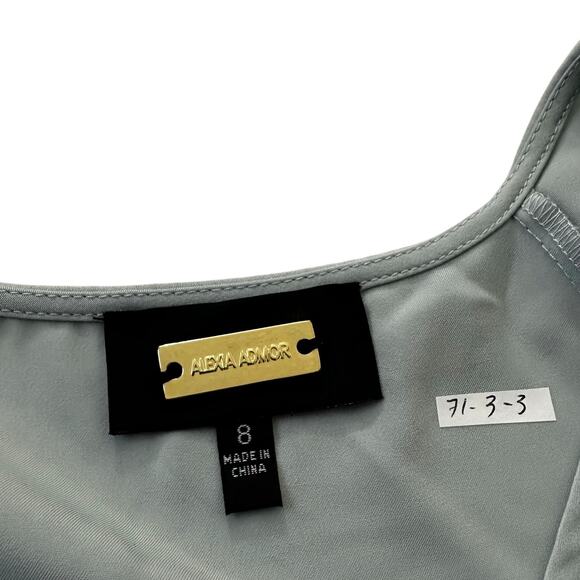 Alexia Admor Blue Tiered Mini Blouson Dress Women's Size 8 | 71-3-3 - Picture 4 of 6